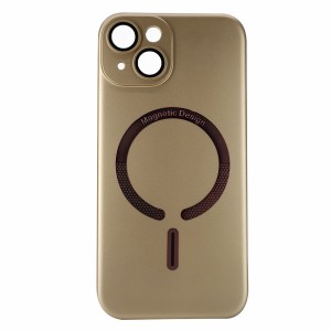 Nettech Apple iPhone 13 Uyumlu Lüx MagSafe Arka Koruma Kılıf (Sarı) NT-98032