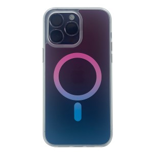 Nettech Apple iPhone 14 Pro Max Uyumlu Transparan Magsafe Seri Arka Koruma Kılıf (Karışık Renk) NT-97998