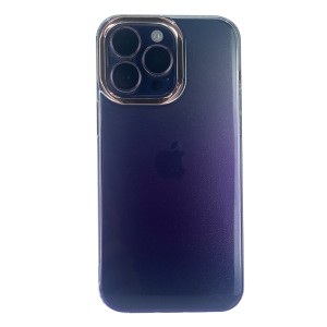 Nettech Apple iPhone 14 Pro Uyumlu Sert Gökkuşağı Seri Arka Koruma Kılıf (Mor) NT-97917