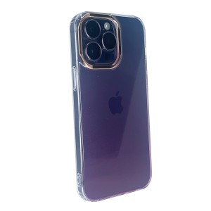 Nettech Apple iPhone 13 Pro Uyumlu Sert Gökkuşağı Seri Arka Koruma Kılıf (Pembe) NT-97934