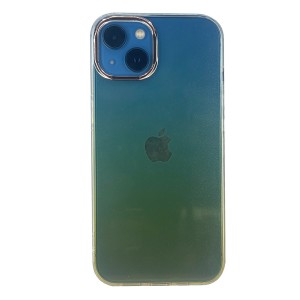 Nettech Apple iPhone 14 Uyumlu Sert Gökkuşağı Seri Arka Koruma Kılıf (Sarı) NT-97908