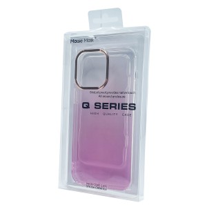 Nettech Apple iPhone 13 Pro Uyumlu Sert Gökkuşağı Seri Arka Koruma Kılıf (Pembe) NT-97934