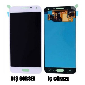 Teknonet Samsung Galaxy E500 E5 2015 Uyumlu Oled Lcd+Dokunmatik (Beyaz) VR-15474