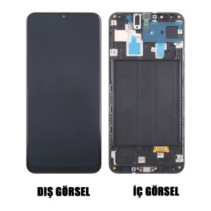 Teknonet Samsung Galaxy A30 Uyumlu Org Lcd+Dokunmatik+Çıtalı (Siyah) VR-14597