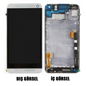 Teknonet HTC One M7 Uyumlu Org Lcd+Dokunmatik+Çıtalı (Gri) VR-4657