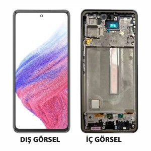 Teknonet Samsung Galaxy A53 Uyumlu Org Lcd+Dokunmatik+Çıtalı (Siyah) NT-97002