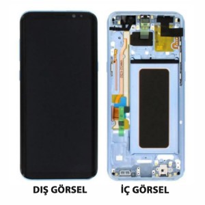 Teknonet Samsung Galaxy G950 S8 Uyumlu Org Lcd+Dokunmatik+Çıtalı (Mavi) NT-92735
