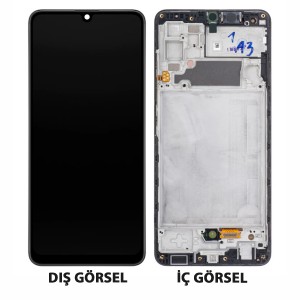 Teknonet Samsung Galaxy A32 Uyumlu Org Lcd+Dokunmatik+Çıtalı (Siyah) NT-92586