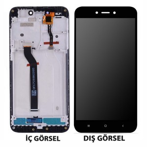 Teknonet Xiaomi Redmi 5A Uyumlu Org Lcd+Dokunmatik+Çıtalı (Siyah) NT-83605