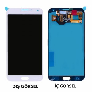 Teknonet Samsung Galaxy E700 E7 2015 Uyumlu Oled Lcd+Dokunmatik (Beyaz) VR-15476