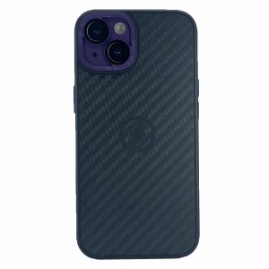 Nettech Apple iPhone 13 Uyumlu Grand Karbon Seri Arka Koruma Kılıf (Derin Mor) NT-100484