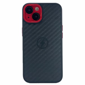 Nettech Apple iPhone 13 Uyumlu Grand Karbon Seri Arka Koruma Kılıf (Kırmızı) NT-100482