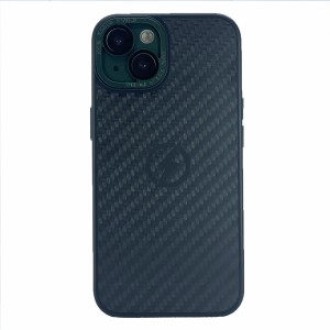 Nettech Apple iPhone 14 Uyumlu Grand Karbon Seri Arka Koruma Kılıf (Yeşil) NT-100480