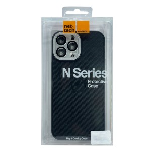 Nettech Apple iPhone 13 Pro Uyumlu Grand Karbon Seri Arka Koruma Kılıf (Gri) NT-100494