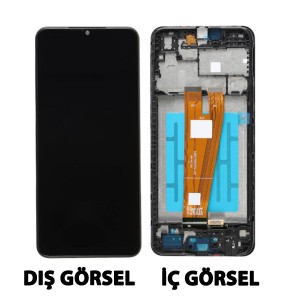 Teknonet Samsung Galaxy A04 Uyumlu Org Lcd+Dokunmatik+Çıtalı (Siyah) NT-101799