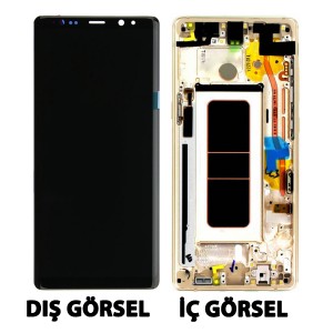 Teknonet Samsung Galaxy N950 Note 8 Uyumlu Org Lcd+Dokunmatik+Çıtalı (Gold) VR-10388