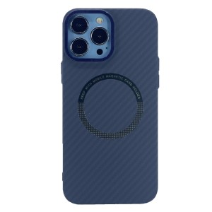 Nettech Apple iPhone 13 Pro Uyumlu Hybrid Karbon Seri Arka Koruma Kılıf (Derin Mor) NT-100521
