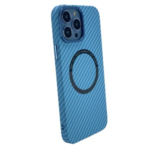 Nettech Apple iPhone 12 Pro Max Uyumlu Karbon Seri Arka Koruma Kılıf (Sierra Mavisi) NT-100550
