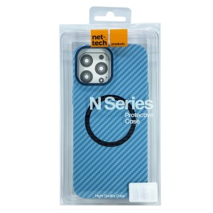 Nettech Apple iPhone 12 Pro Max Uyumlu Karbon Seri Arka Koruma Kılıf (Sierra Mavisi) NT-100550