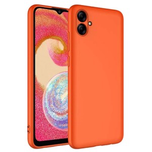 Nettech Samsung Galaxy A04E Uyumlu Nano Arka Koruma Kılıf (Turuncu) NT-101868