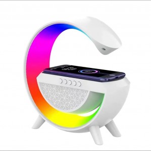 Nettech BS-23 3İN1 Rainbow Wireless G Shaped Lamba Speaker Kablosuz Hoparlör - Speaker (Beyaz) NT-100785