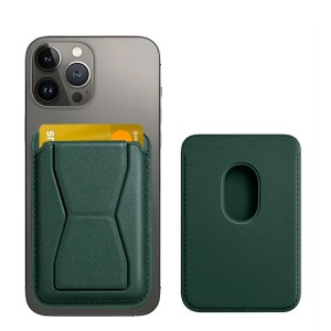 Nettech Telefon Mıknatıslı Deri Kartlık Cüzdan (Yeşil) NT-100604