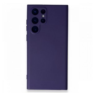 Nettech Samsung Galaxy S22 Ultra Uyumlu Nano Arka Koruma Kılıf (Mürdüm) NT-94122