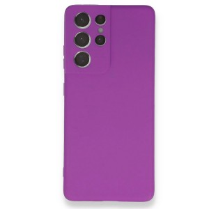 Nettech Samsung Galaxy S21 Ultra Uyumlu Nano Arka Koruma Kılıf (Mor) NT-87471