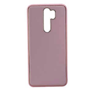 Nettech Xiaomi Redmi Note 8 Pro Uyumlu Coco Leather Seri Arka Koruma Kılıf (Pembe) NT-90559