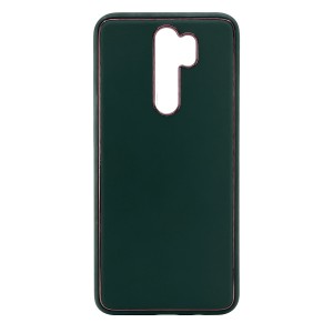Nettech Xiaomi Redmi Note 8 Pro Uyumlu Coco Leather Seri Arka Koruma Kılıf (Yeşil) NT-90560