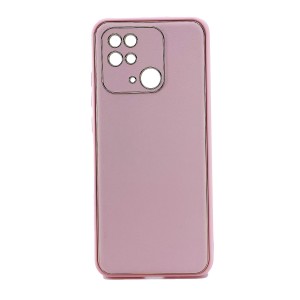 Nettech Xiaomi Redmi 9C Uyumlu Coco Leather Seri Arka Koruma Kılıf (Pembe) NT-90609