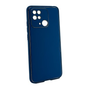 Nettech Xiaomi Redmi 9C Uyumlu Coco Leather Seri Arka Koruma Kılıf (Lacivert) NT-90615