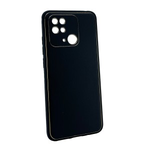 Nettech Xiaomi Redmi 9C Uyumlu Coco Leather Seri Arka Koruma Kılıf (Siyah) NT-90607