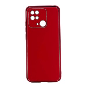 Nettech Xiaomi Redmi 9C Uyumlu Coco Leather Seri Arka Koruma Kılıf (Kırmızı) NT-90608