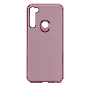 Nettech Xiaomi Redmi Note 8 Uyumlu Coco Leather Seri Arka Koruma Kılıf (Pembe) NT-90549