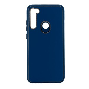 Nettech Xiaomi Redmi Note 8 Uyumlu Coco Leather Seri Arka Koruma Kılıf (Lacivert) NT-90555