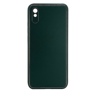 Nettech Xiaomi Redmi 9A Uyumlu Coco Leather Seri Arka Koruma Kılıf (Yeşil) NT-99970