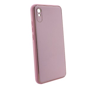 Nettech Xiaomi Redmi 9A Uyumlu Coco Leather Seri Arka Koruma Kılıf (Pembe) NT-99969