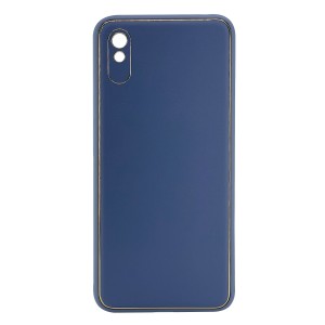Nettech Xiaomi Redmi 9A Uyumlu Coco Leather Seri Arka Koruma Kılıf (Lacivert) NT-99973