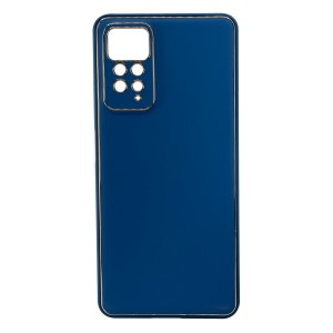 Nettech Xiaomi Redmi Note 11 Uyumlu Coco Leather Seri Arka Koruma Kılıf (Lacivert) NT-99926