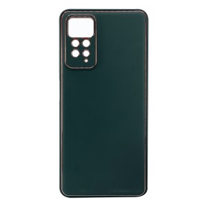 Nettech Xiaomi Redmi Note 11 Uyumlu Coco Leather Seri Arka Koruma Kılıf (Yeşil) NT-99924