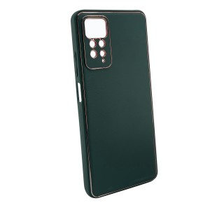 Nettech Xiaomi Redmi Note 11 Uyumlu Coco Leather Seri Arka Koruma Kılıf (Yeşil) NT-99924