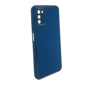 Nettech Samsung Galaxy S20 FE Uyumlu Coco Leather Seri Arka Koruma Kılıf (Lacivert) NT-99805