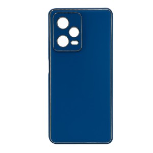 Nettech Xiaomi Redmi Note 12 Pro 4G Uyumlu Coco Leather Seri Arka Koruma Kılıf (Lacivert) NT-99950
