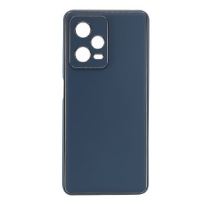 Nettech Xiaomi Redmi Note 12 Uyumlu Coco Leather Seri Arka Koruma Kılıf (Gri) NT-99941