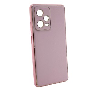 Nettech Xiaomi Redmi Note 12 Uyumlu Coco Leather Seri Arka Koruma Kılıf (Pembe) NT-99939