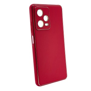 Nettech Xiaomi Redmi Note 12 Uyumlu Coco Leather Seri Arka Koruma Kılıf (Kırmızı) NT-99938