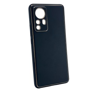 Nettech Xiaomi Mi 12 Pro Uyumlu Coco Leather Seri Arka Koruma Kılıf (Siyah) NT-99680