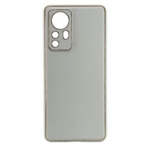Nettech Xiaomi Mi 12 Uyumlu Coco Leather Seri Arka Koruma Kılıf (Gold) NT-99787