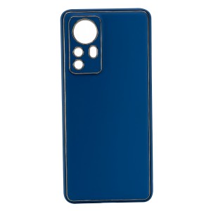 Nettech Xiaomi Mi 12 Uyumlu Coco Leather Seri Arka Koruma Kılıf (Lacivert) NT-99786